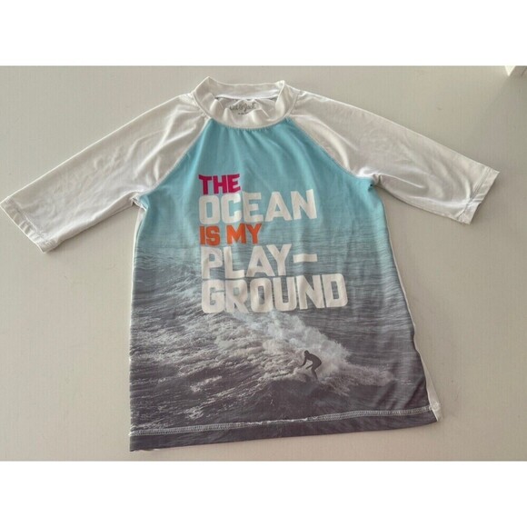 Cat & Jack Ocean Playground Surf Graphic Short Sleeve T-Shirt Boys Size M 8/10 - Picture 2 of 8